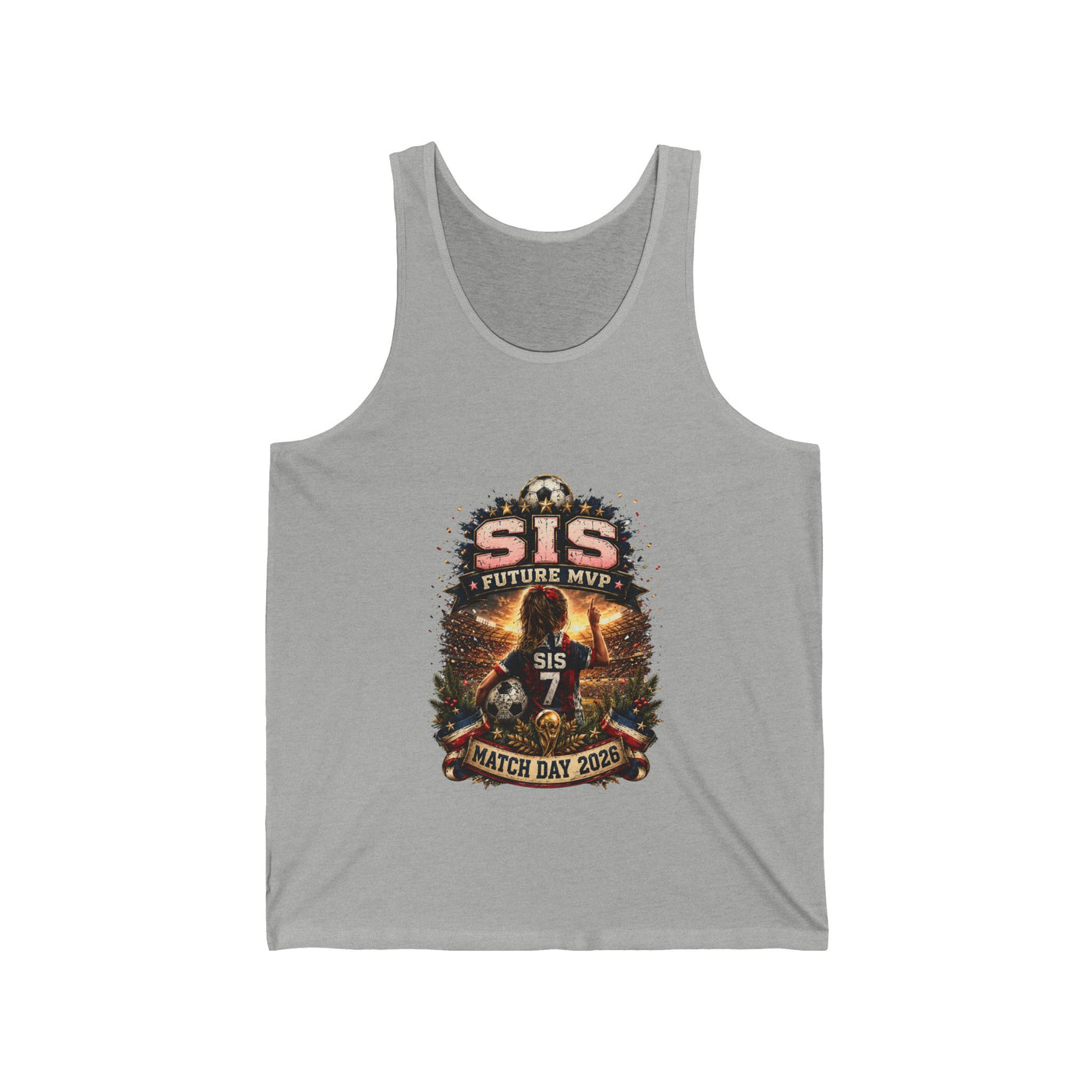 SIS Future MVP Tank Top - Vintage Soccer Match Day Graphic