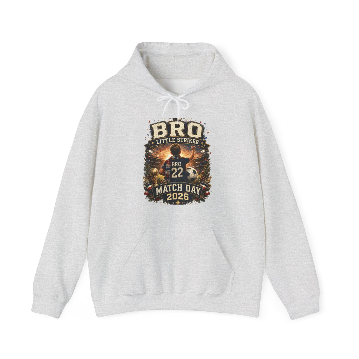 BRO Little Striker Hoodie - Vintage Soccer Match Day Graphic