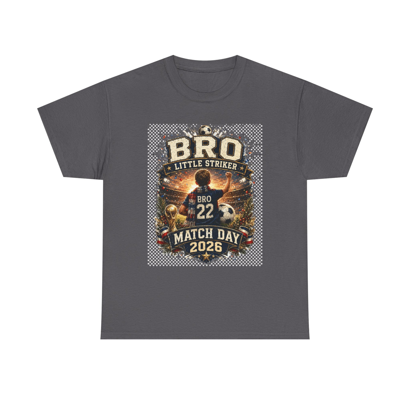 BRO Little Striker Tee - Vintage Soccer Match Day Graphic