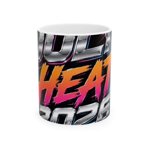 July Heat 2026 Mug - Retro Summer Graphic