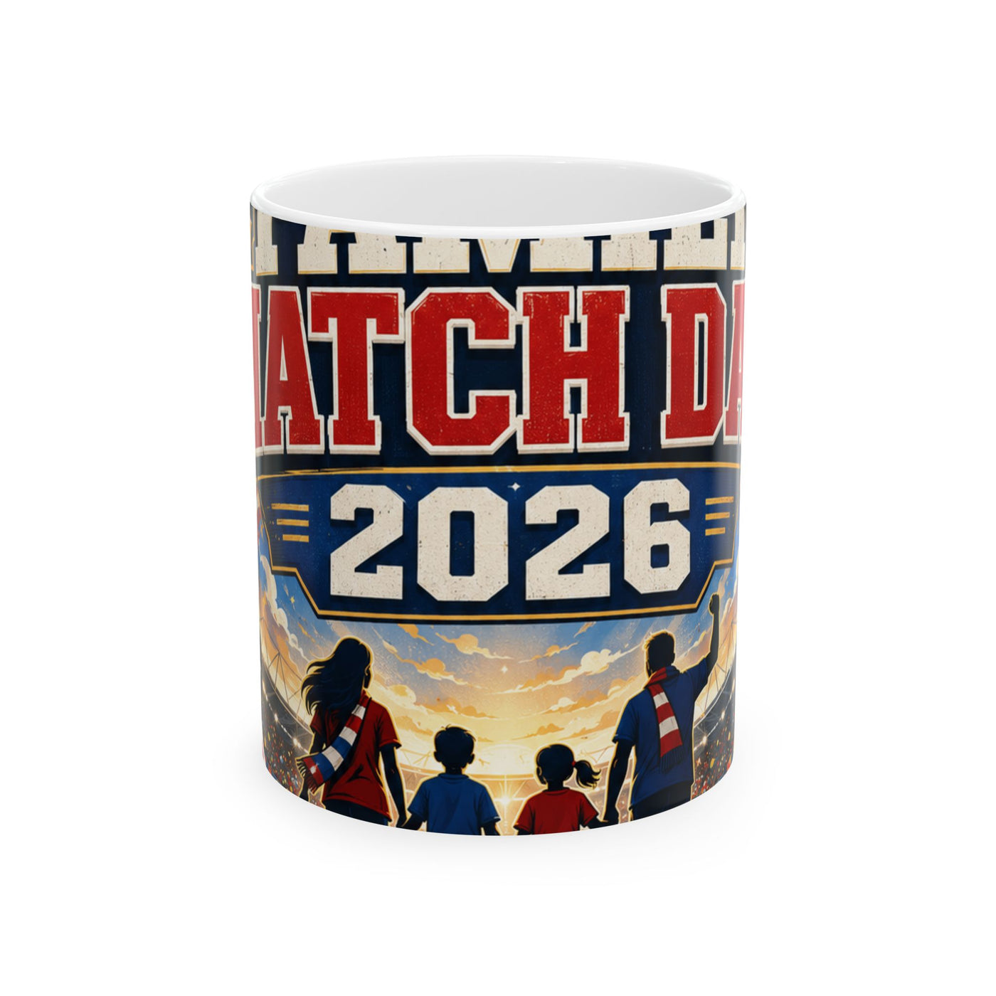 Family Match Day 2026 Mug - Vintage Poster Summer Graphic