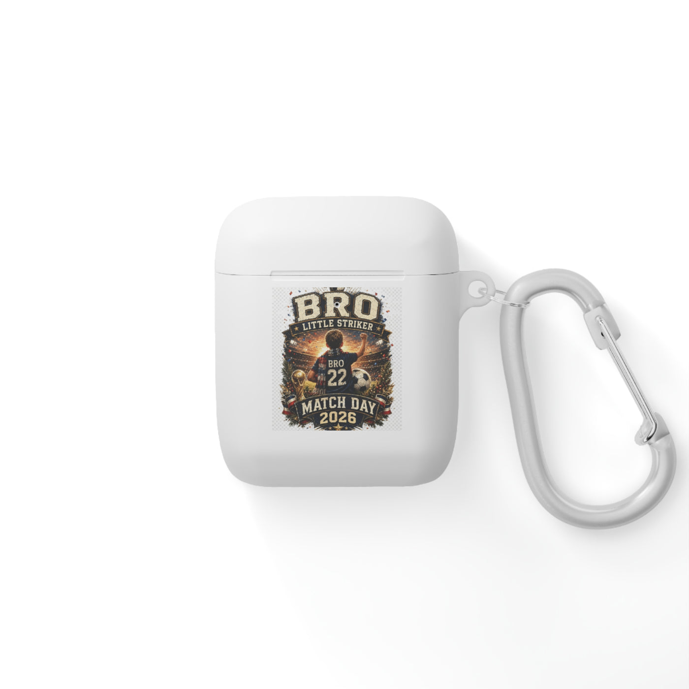 BRO Little Striker AirPods Case - Vintage Soccer Match Day Graphic