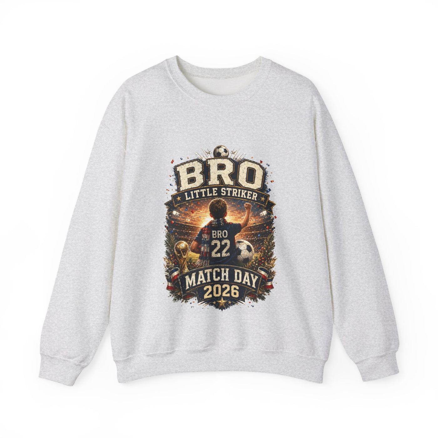 BRO Little Striker Sweatshirt - Vintage Soccer Match Day Graphic