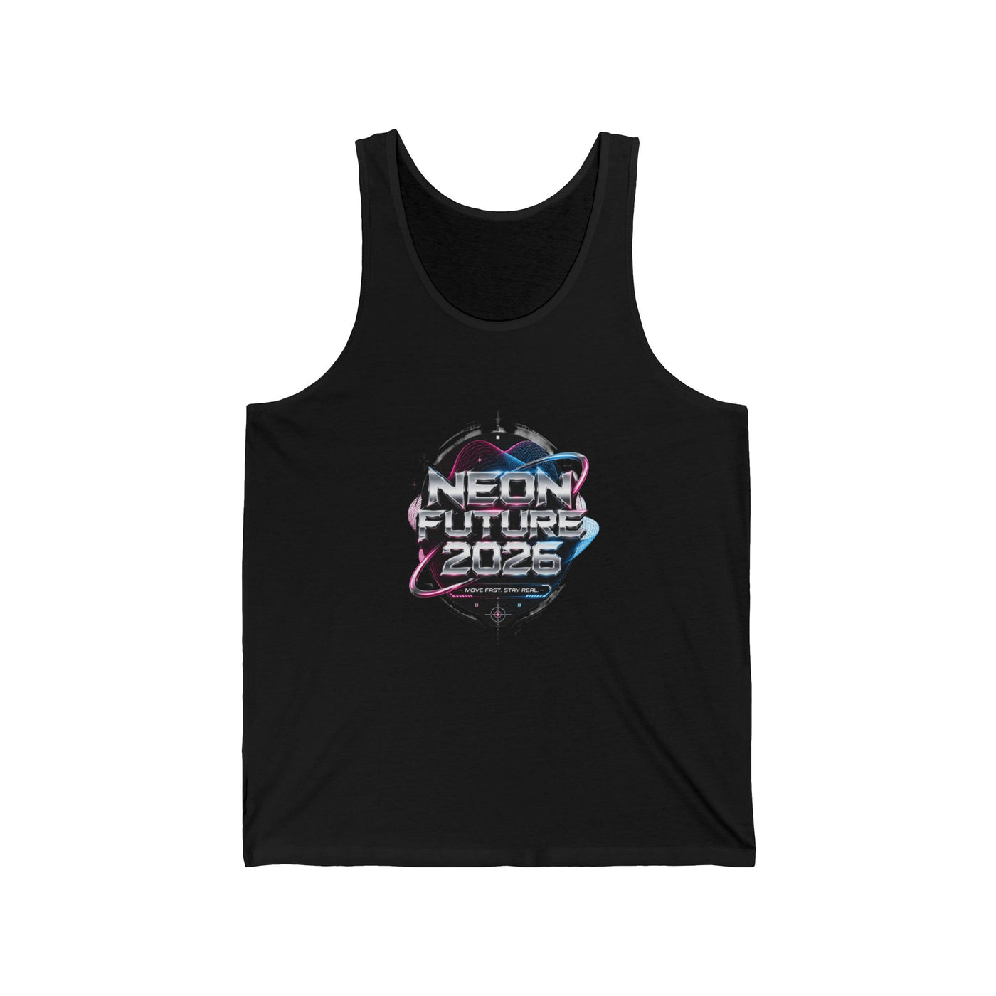 Neon Future 2026 Tank Top - Synthwave Summer Graphic