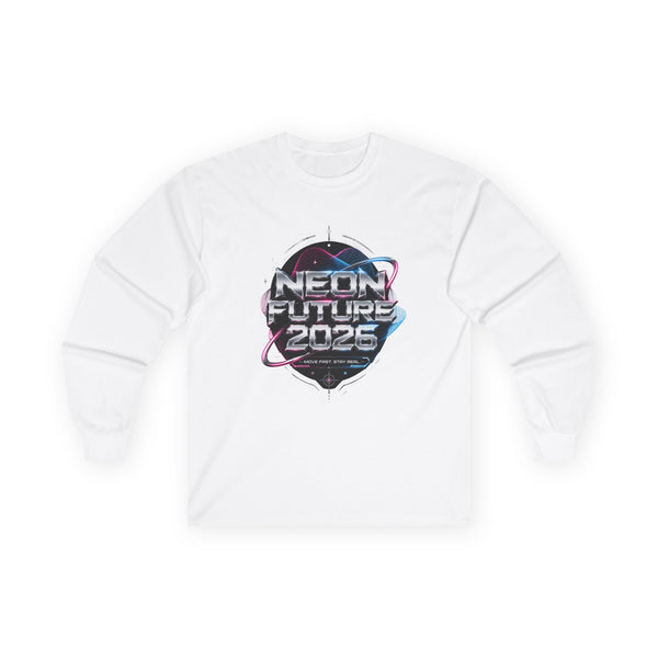 Neon Future 2026 Long Sleeve Tee - Synthwave Summer Graphic