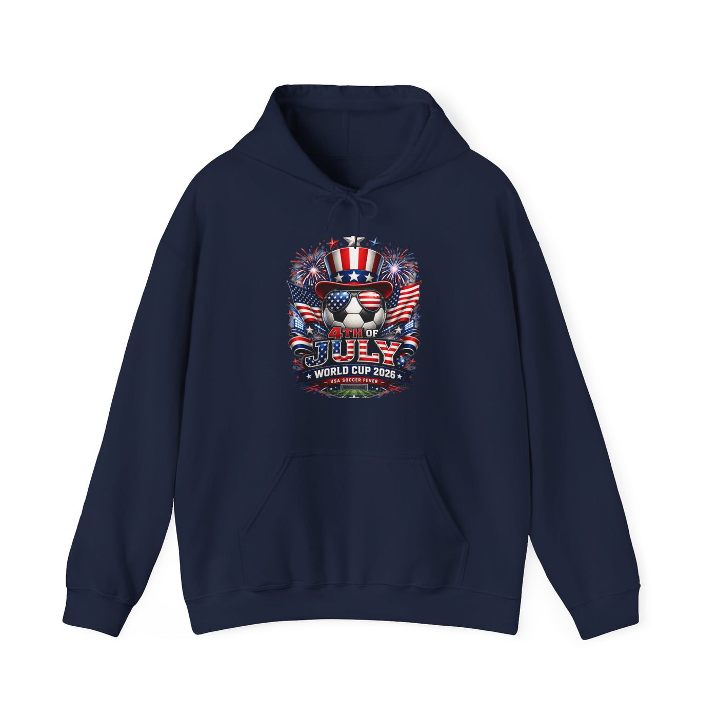 4th of July World Cup 2026 Hoodie - Patriotic Graphic