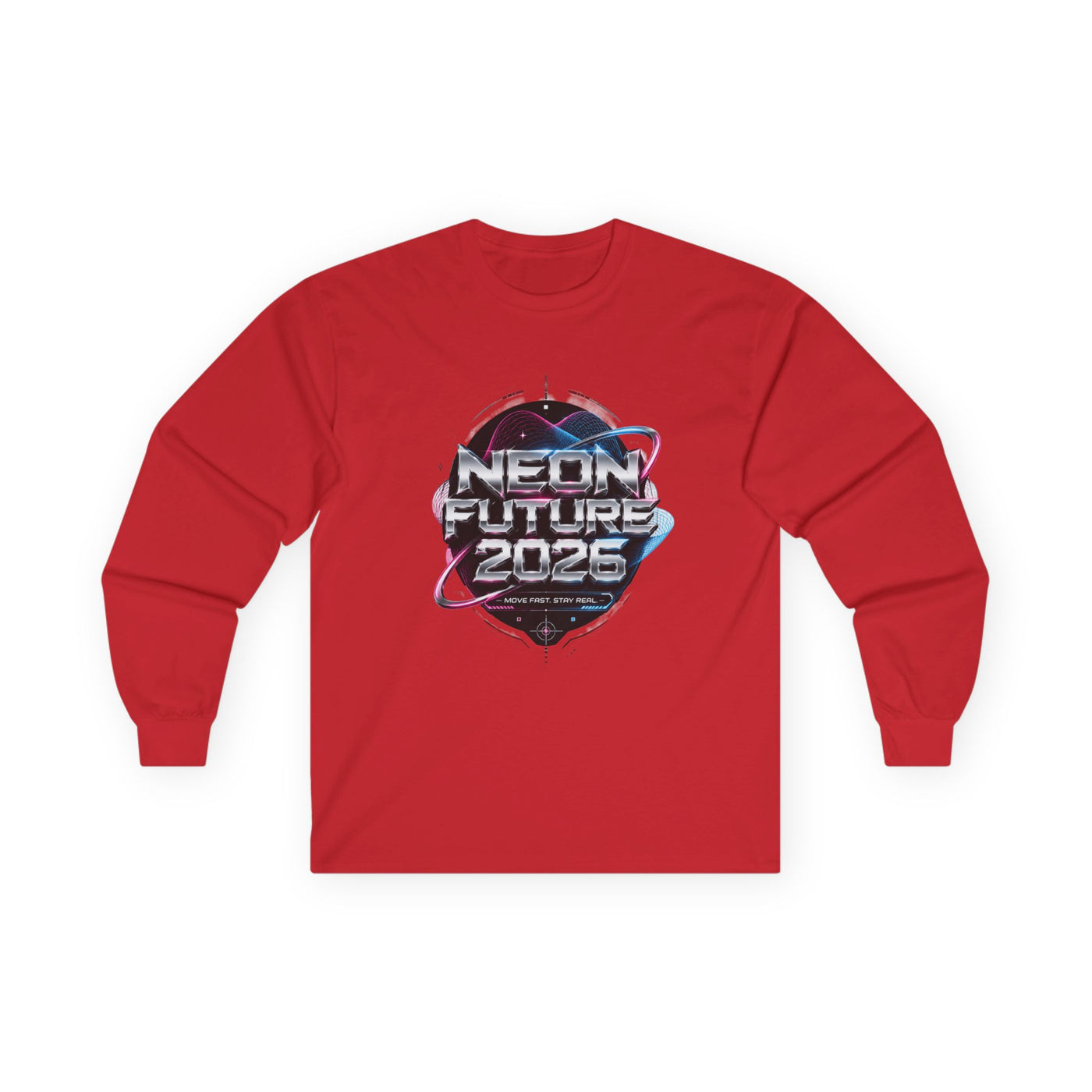 Neon Future 2026 Long Sleeve Tee - Synthwave Summer Graphic