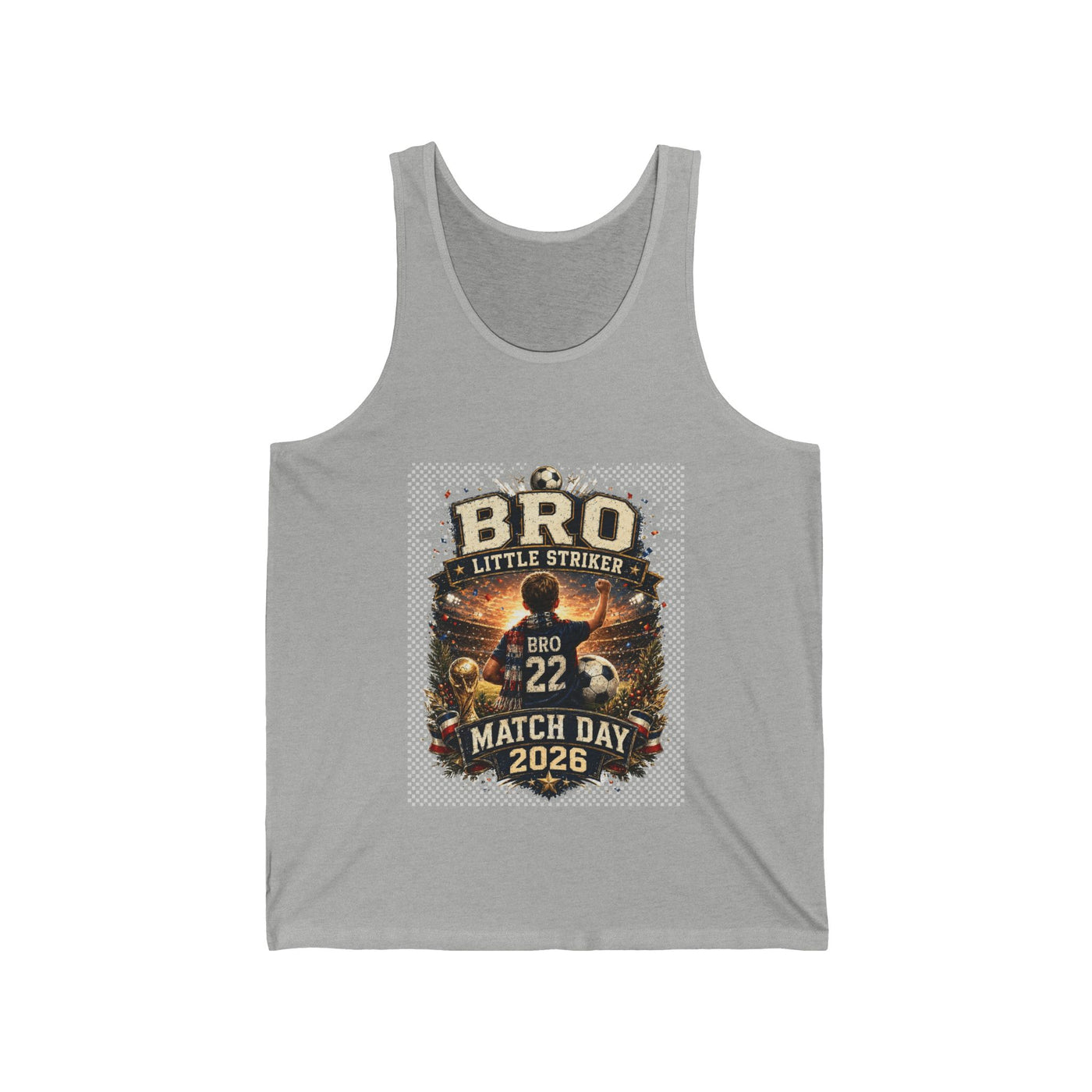 BRO Little Striker Tank Top - Vintage Soccer Match Day Graphic