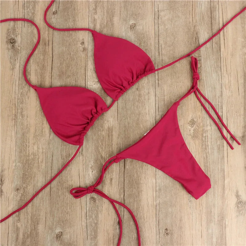 Sexy Women Bikini 2025 New Push-Up Bra Bikini Set Swimsuit F