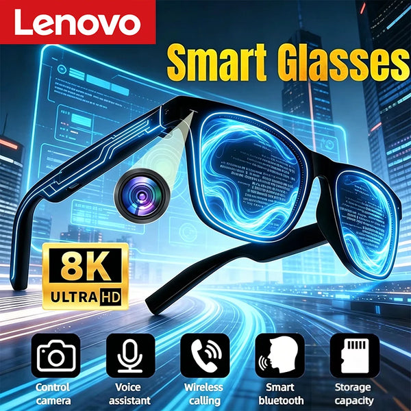 Lenovo 2026 New AI Smart Glasses Touch Control Photo Camera 