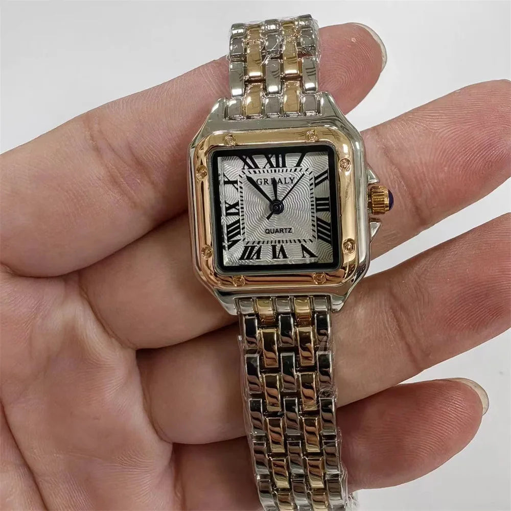 Silver gold watch