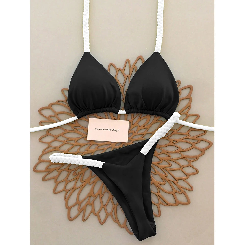 Micro Push-Up Thong Brazilian Bikini Set