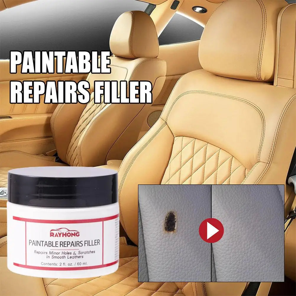 Car Leather Filler Repair Cream - Filling Paste Crack Tears Burns Restorer
