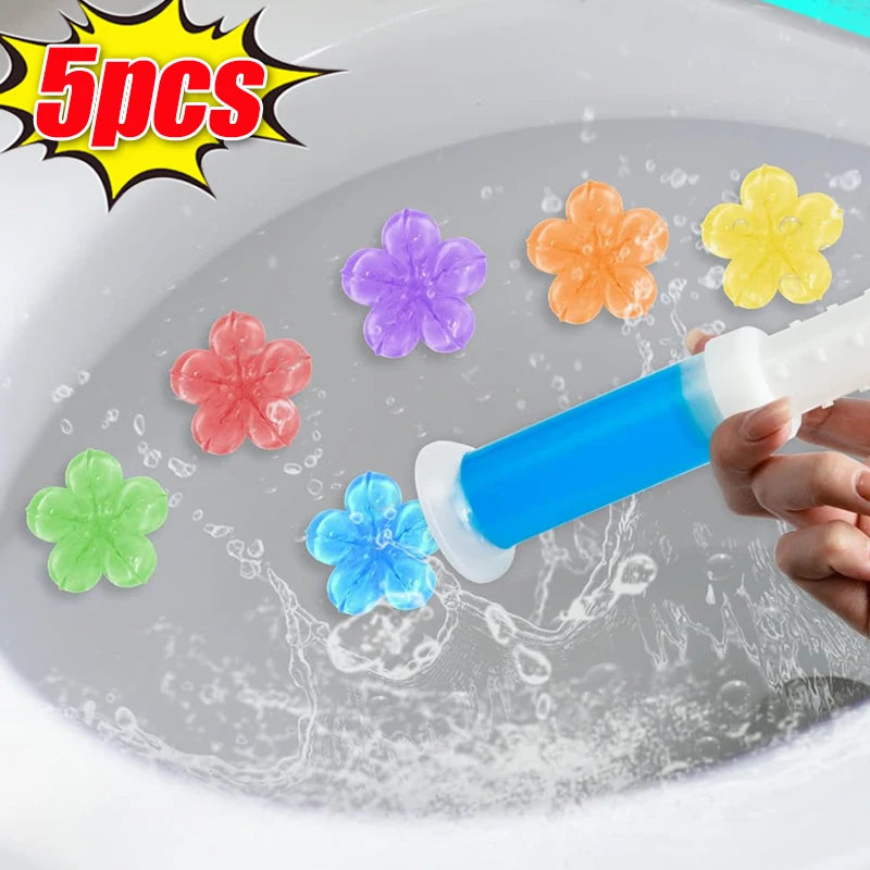 Flowers Gel Toilet Freshener - Bowl Cleaner Fragrance Closestool Deodorizer
