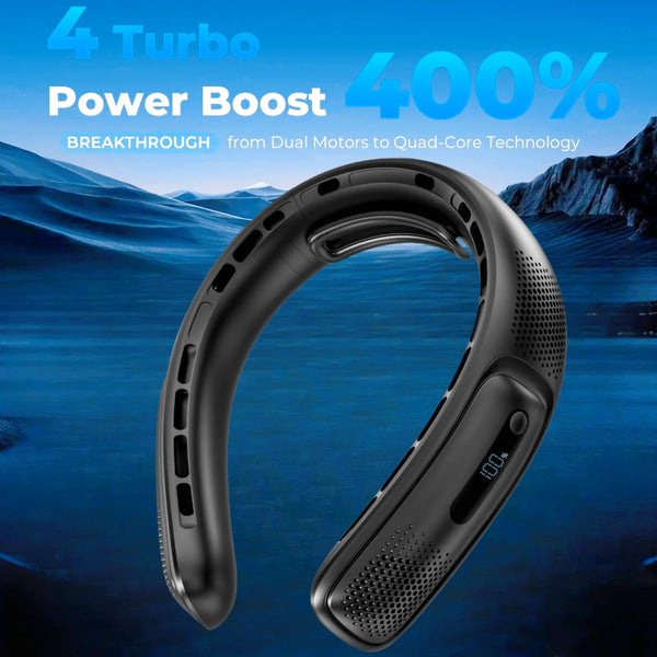 New Portable Neck Fan 4 Turbocharged Bladeless Neck Fans 400