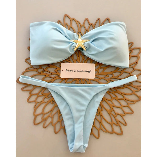 Push-Up Micro Bikini Set Bandeau Brazilian Swimsuit