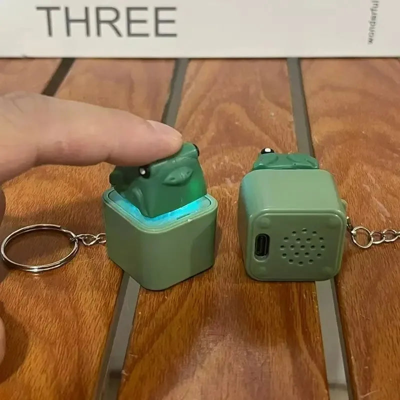 Frog & Duck Keyboard Clicker Keychain - Rechargeable LED Stress Relief
