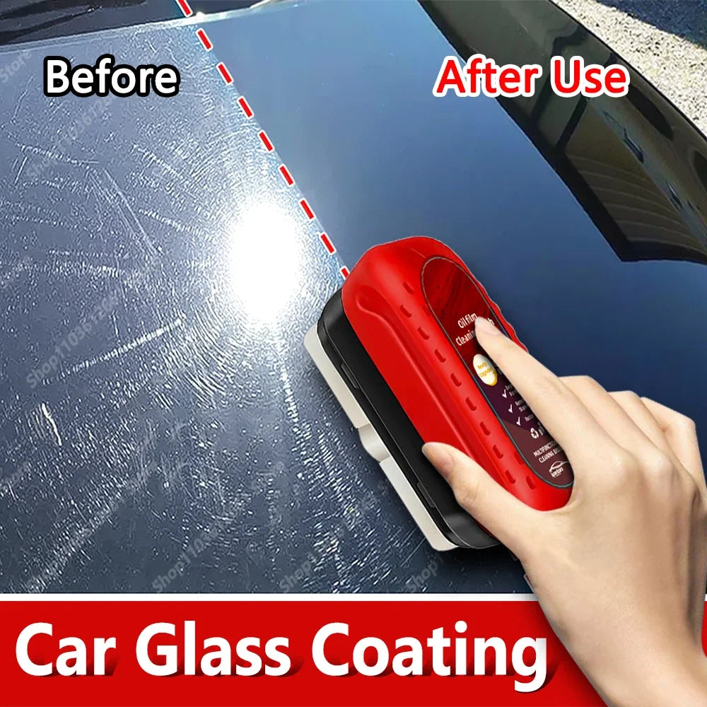 Car Window Glass Cleaning Brush - Oil Film Remover Anti-Fog Rainproof Agent