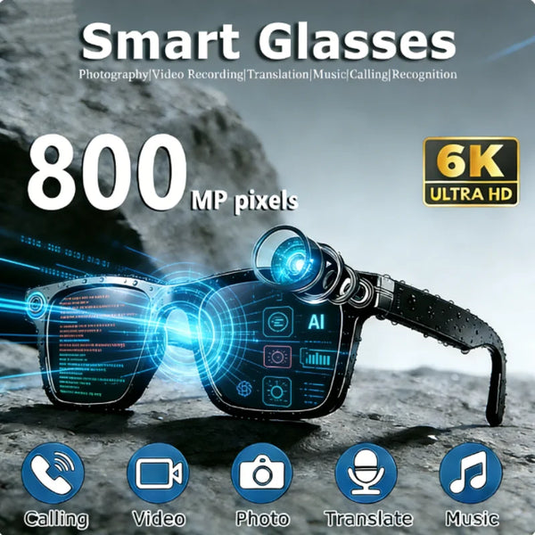 2026 4K HD Color Changing AI Smart Glasses Chat GPT 100MP Ca