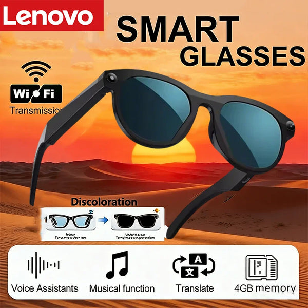Lenovo Smart AI Glasses New 1200MP HD Color Changing Chat GP
