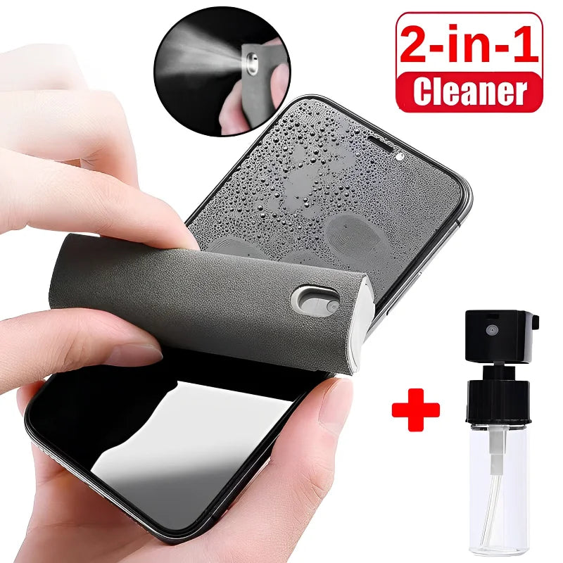 2-in-1 Screen & Glass Cleaner Spray with Microfiber Cloth