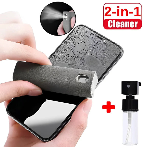 2-in-1 Screen & Glass Cleaner Spray with Microfiber Cloth