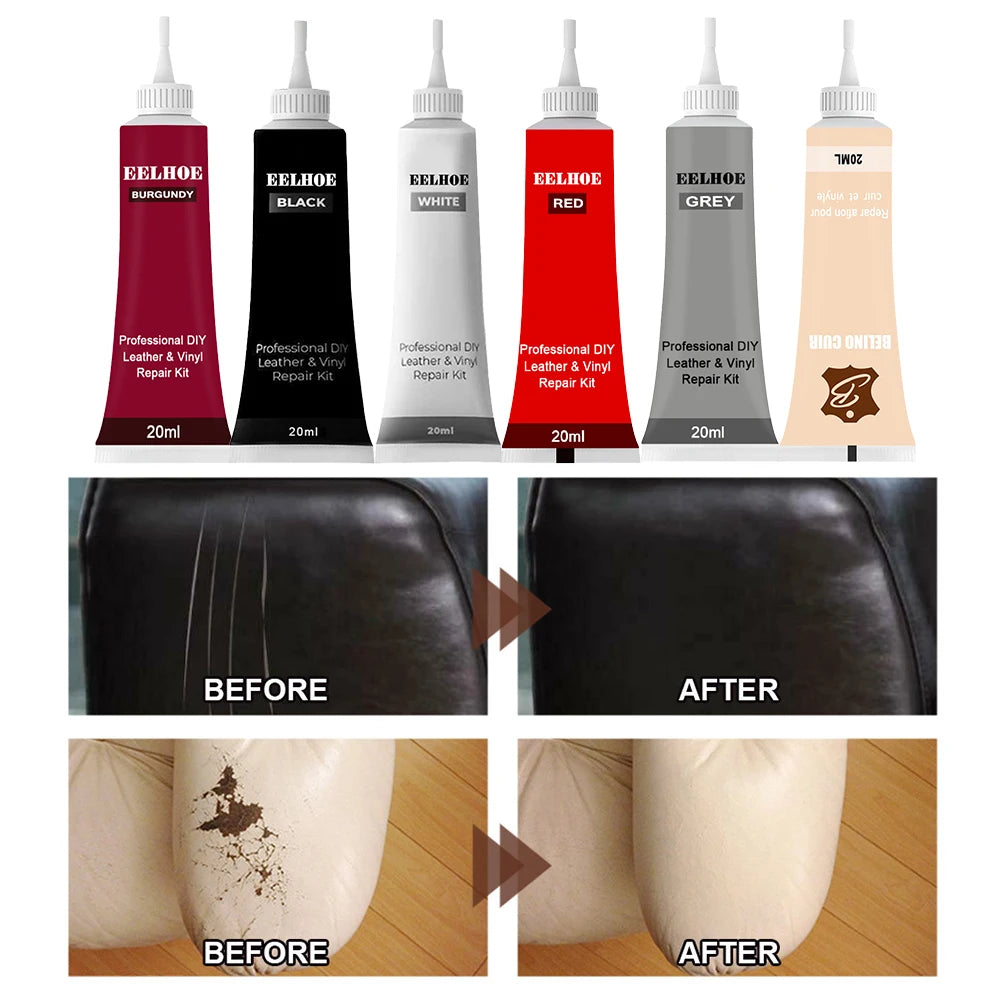 Advanced Leather Repair Gel - Car Seat Color Refurbishing Restore Cream Kit