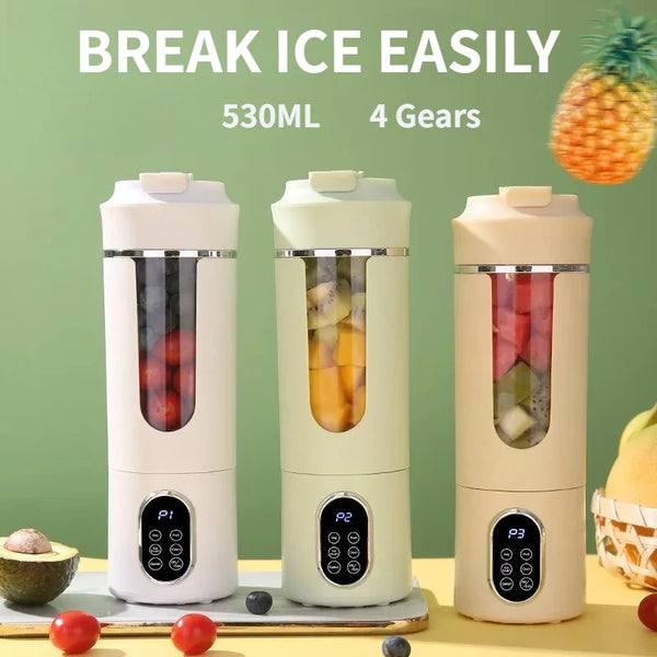 New 530ml Portable Juicer Wireless USB Charging Crushed Ice 