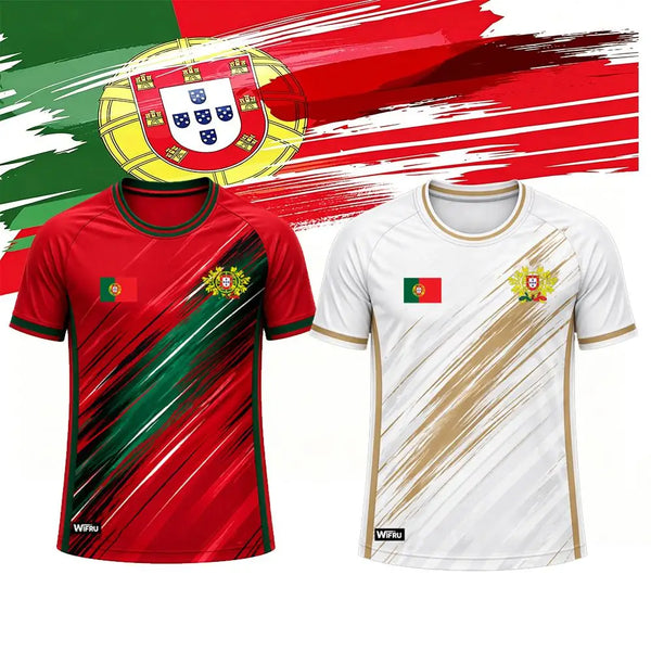 Portugal 2026 Flag Print Soccer Fan Jersey - Breathable Quick-Dry Tee