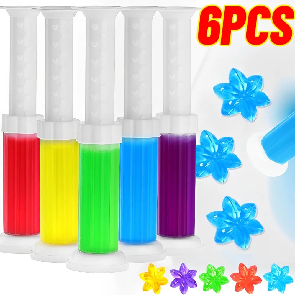 Flower-Shaped Toilet Cleaner Gel & Deodorizer