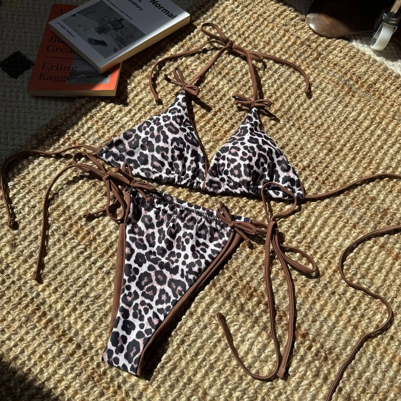 Sexy Leopard Push-Up Three-Point Bikini Set