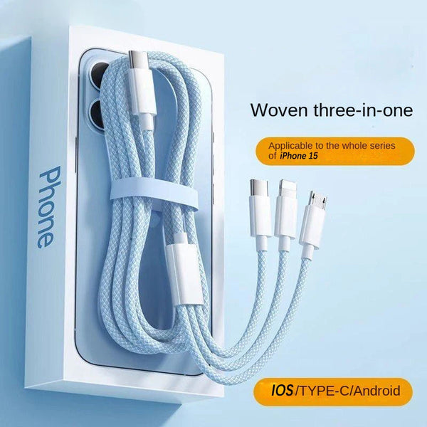 3 In 1 Fast Charging Cable 100W For Xiaomi iPhone Poco Micro