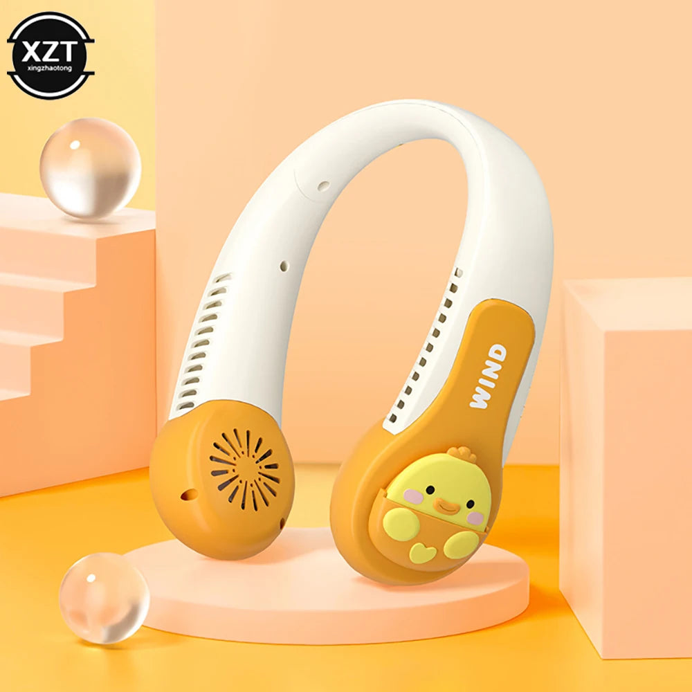 Cartoon Animals USB Neck Bladeless Air Cooler Portable 360-D