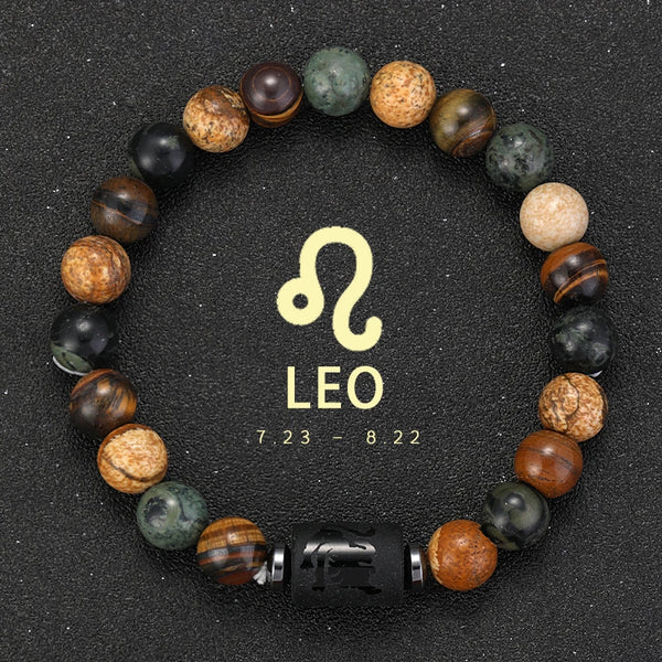 Zodiac Natural Stone Bracelet - Friendship Gift