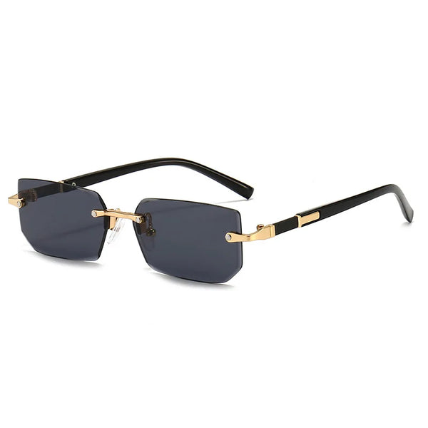 Frameless cut edge sunglasses