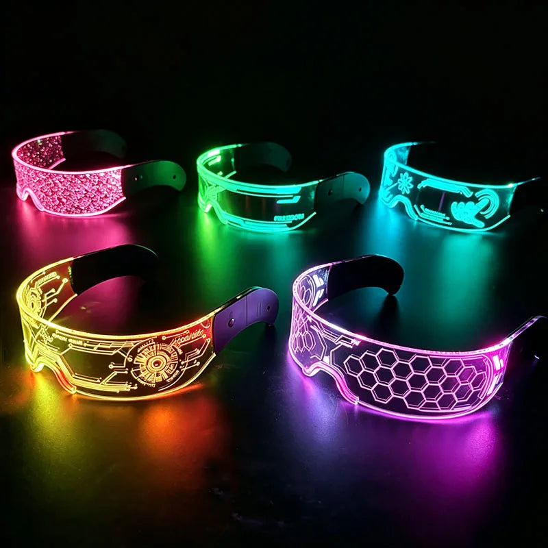 LED Light-Up Glasses - Glowing Neon Fan Party Glasses for Game Day