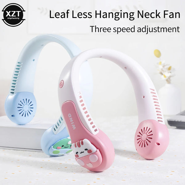 Cartoon Animals USB Neck Bladeless Air Cooler Portable 360-D