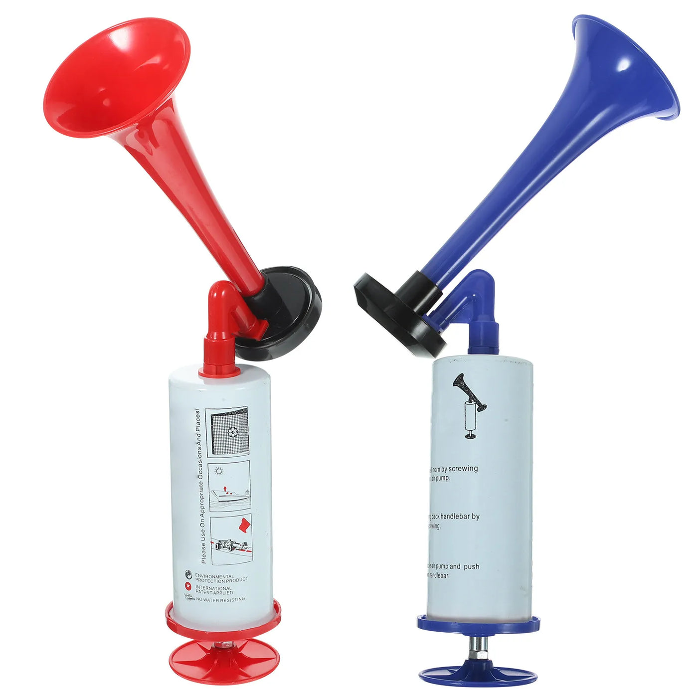 Football Cheer Air Horn (2-Pack) - Handheld Pump Noise Maker for Fans
