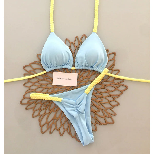 Micro Push-Up Thong Brazilian Bikini Set