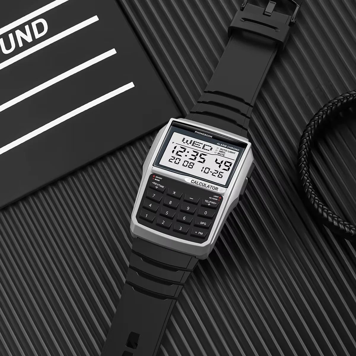 Men Calculator Watch - LED Electronic Digital Sports Computer Style