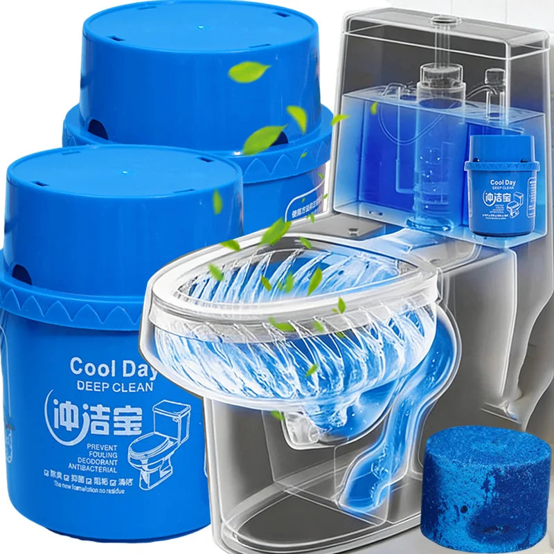 Automatic Toilet Bowl Cleaner Tablets, Blue Bubble