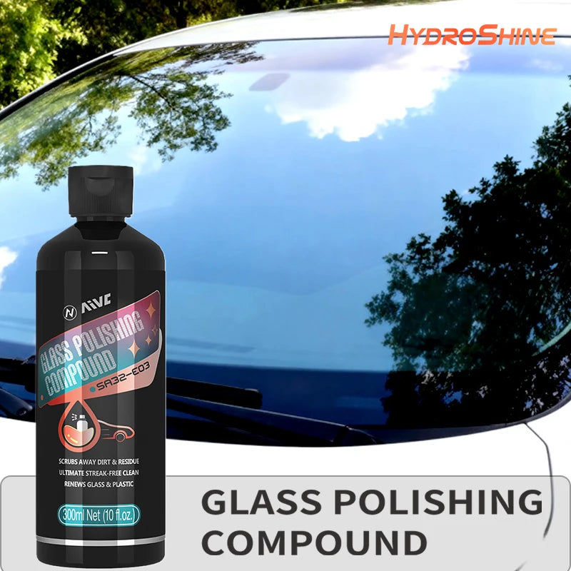 Car Glass Polishing Compound Cream - Film Remover Windshield Stain Cleaner