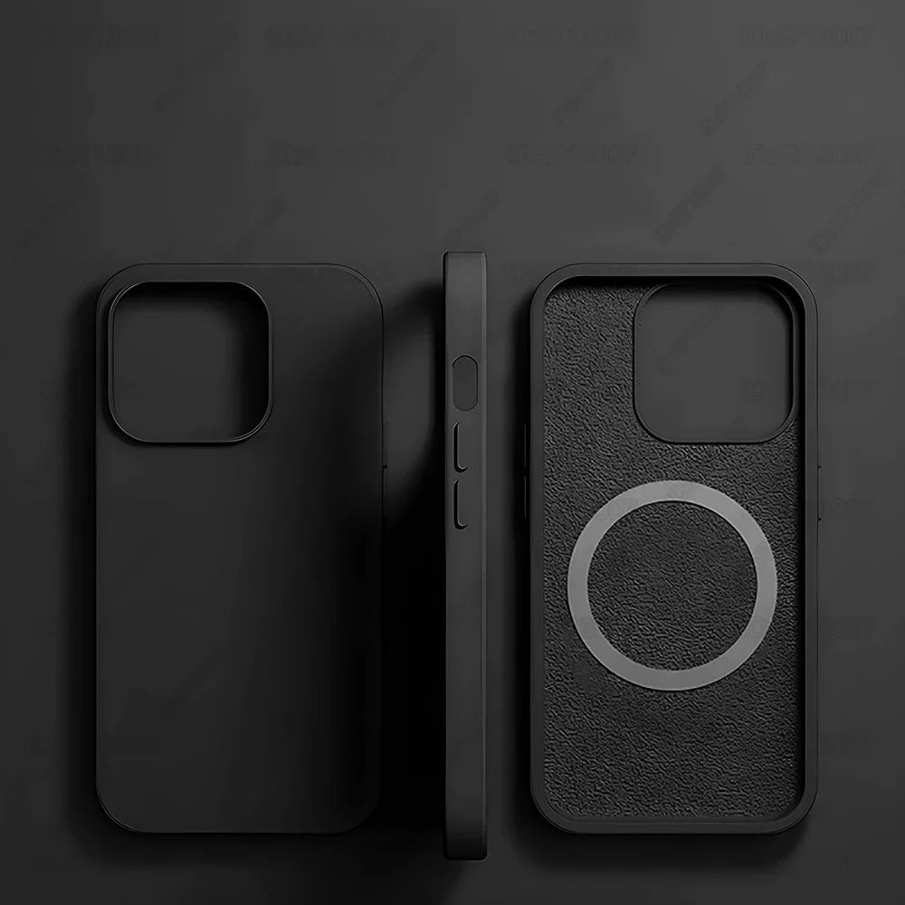 Magnetic Liquid Silicone Shockproof Case For iPhone 16 15 14